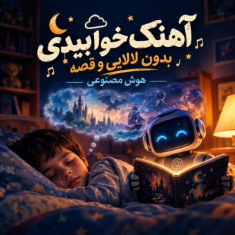 دانلود آهنگ هوش مصنوعی خوابیدی بدون لالایی و قصه با صدای زن